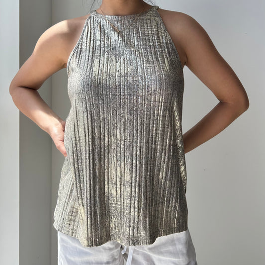 Moulinette Sœurs by Anthropologie Gold Tank Top - X-Small