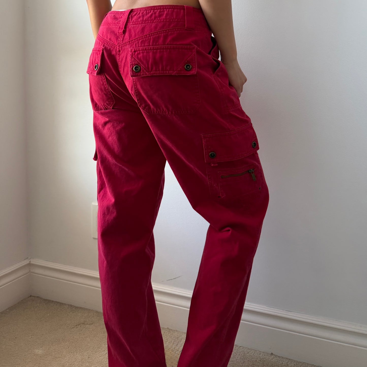 Lauren Ralph Lauren Red Cargo Pants - Medium