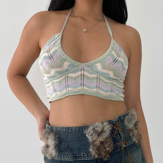 Cotton On Chevron Print Halter Top - X-Small