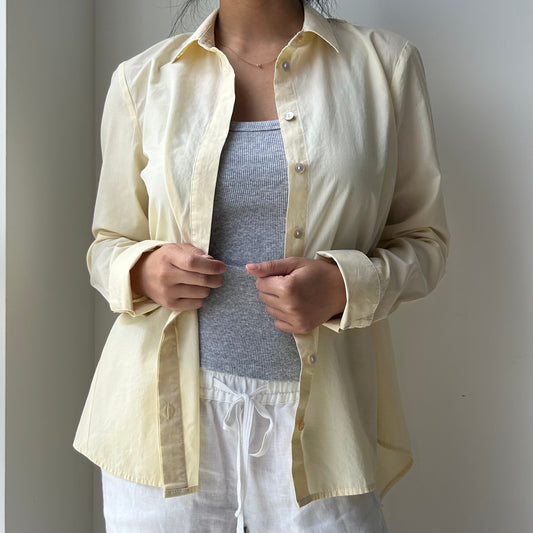 J. Jill Butter Yellow Button Up Shirt - X-Small