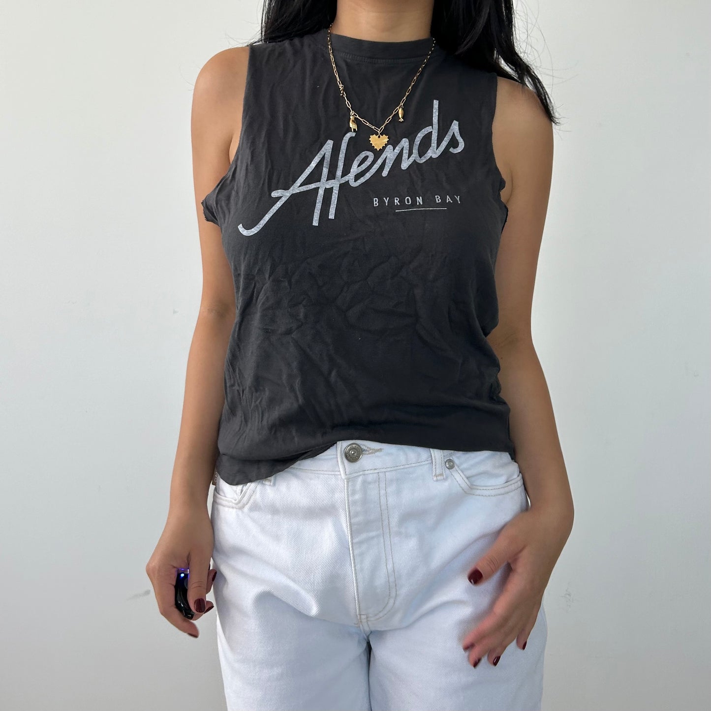 Afends Grey Muscle Tee - X-Small