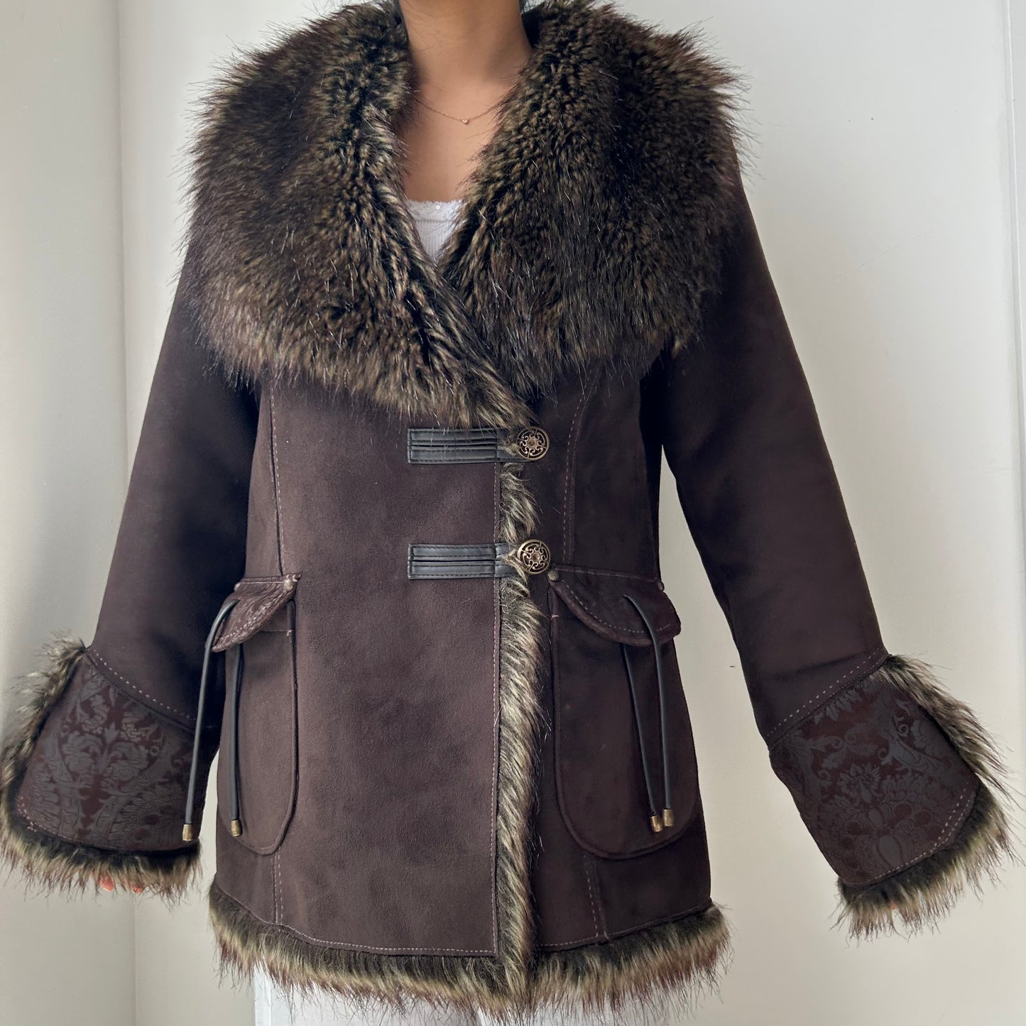 Novelti Brown Afghan Jacket - Small