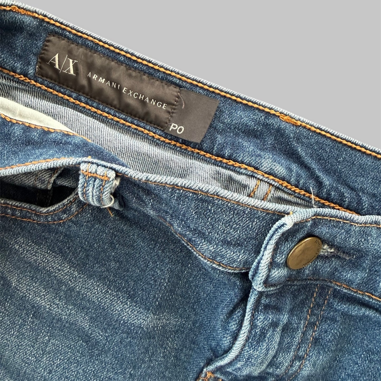 2014 Armani Exchange Washed Denim Mini Skirt - Small