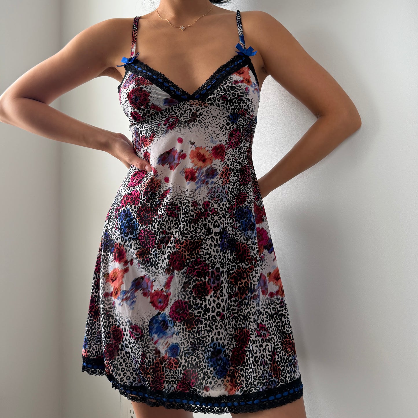 La Senza Multi-Colour Animal Print Mini Slip Dress - X-Small
