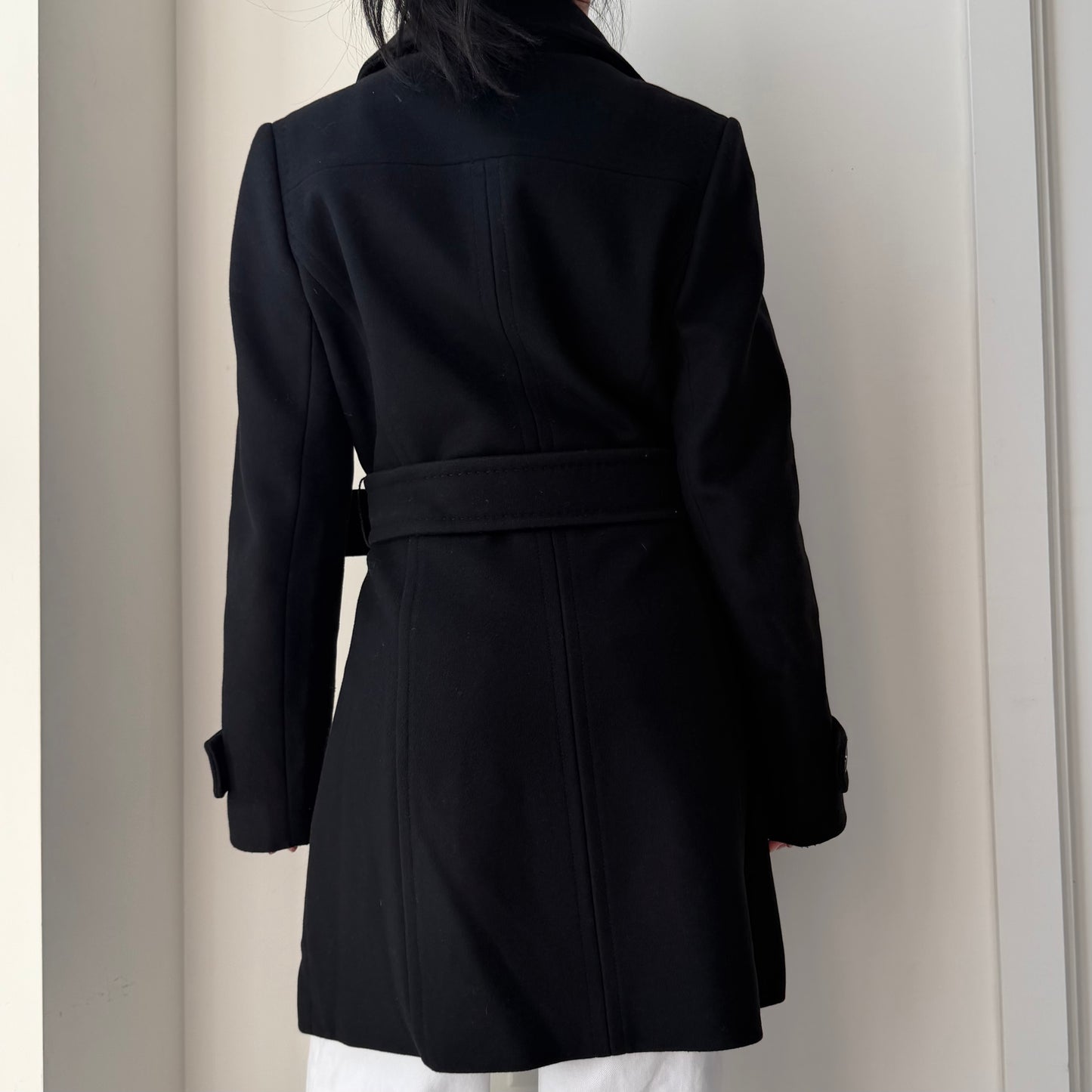 2011 T. Babaton by Aritzia Black Wool and Cashmere Coat - Medium