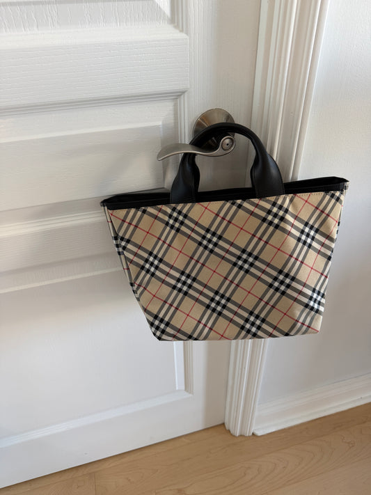 Burberry Blue Label Nova Check Top Handle Bag