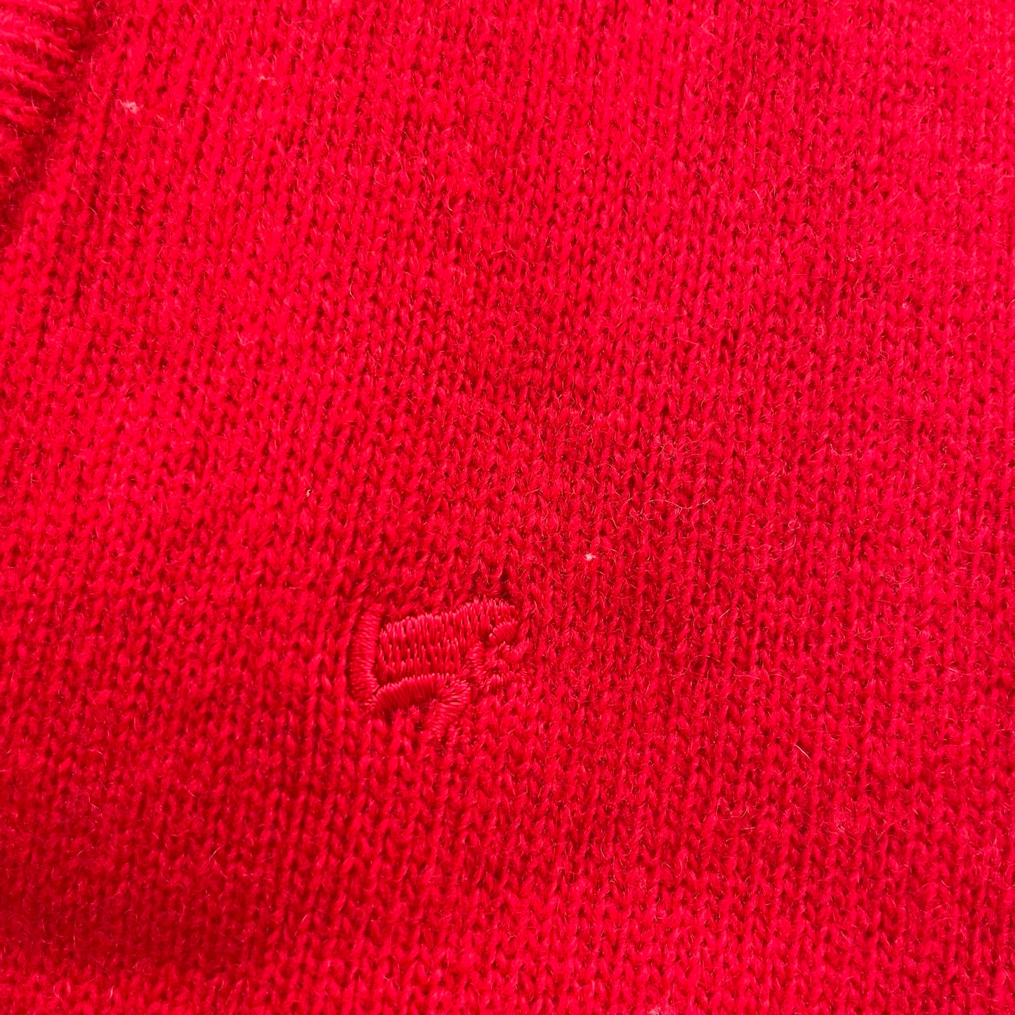 Vintage 1980s Giordano Red Wool Vest - Medium