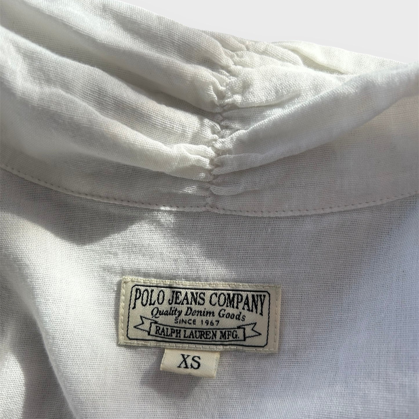 Polo Jeans by Ralph Lauren White Cotton Blouse - X-Small