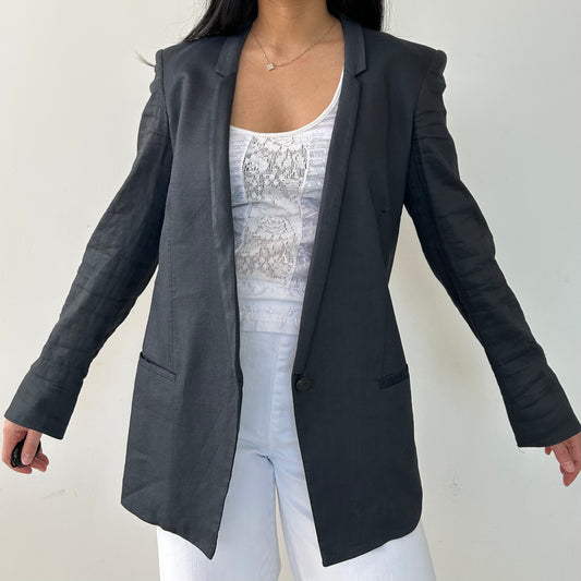 Helmut Lang Grey Linen Blazer - Medium