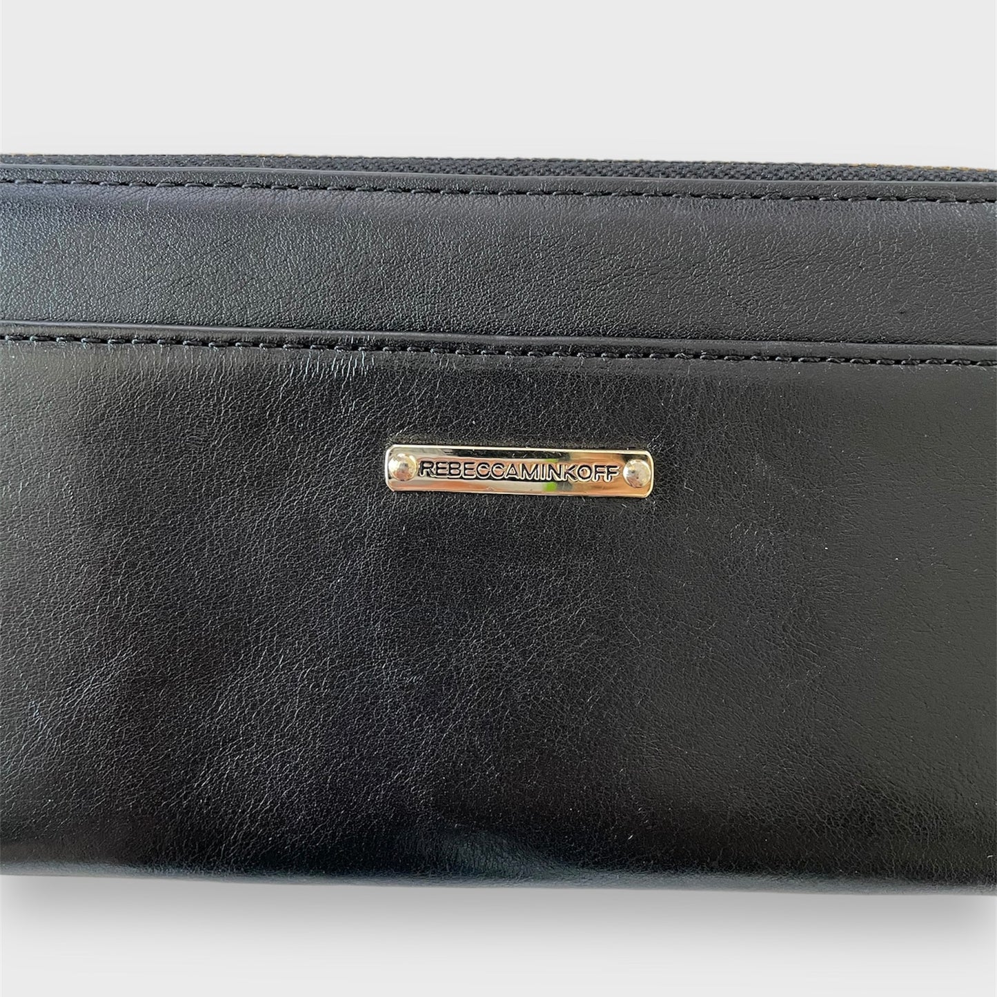 Rebecca Minkoff Black Studded Long Zip Around Wallet