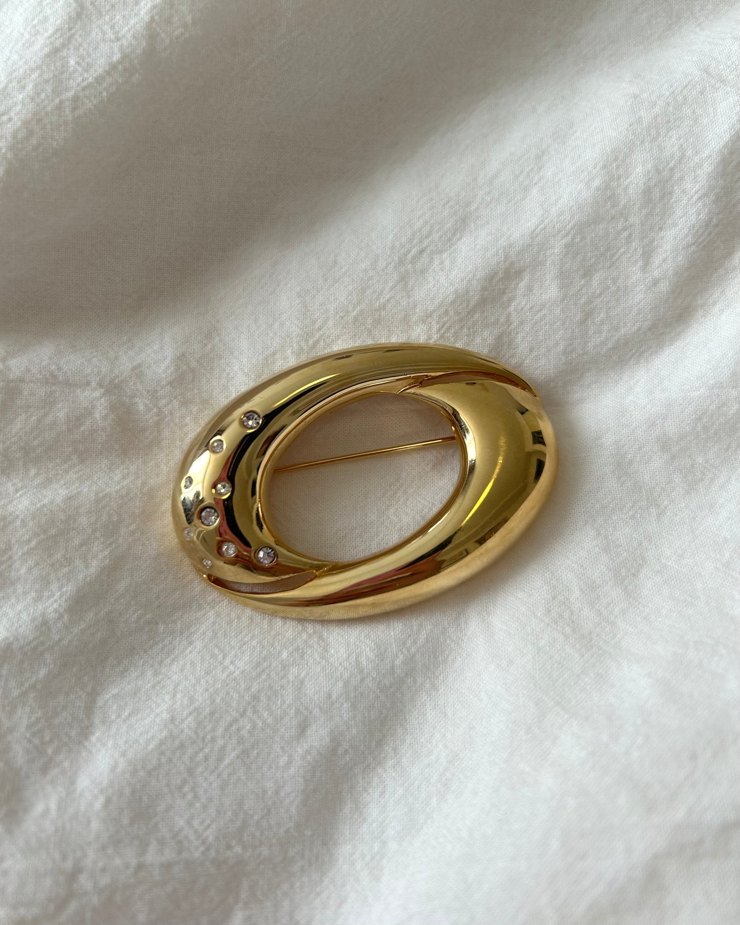 1980s Keyes 18K Gold Plated Brooch