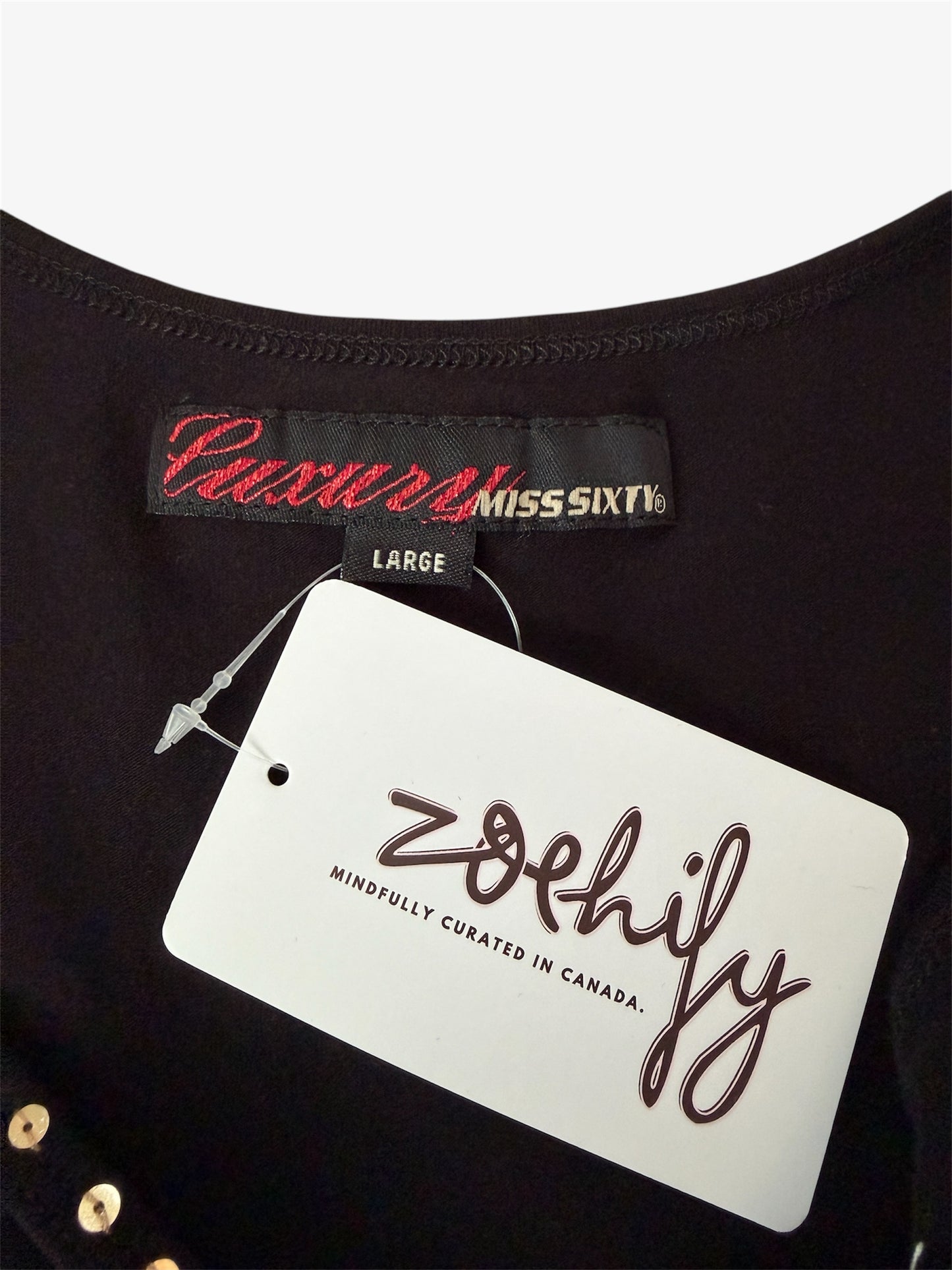 Miss Sixty Luxury Black Embellished Tank - Medium
