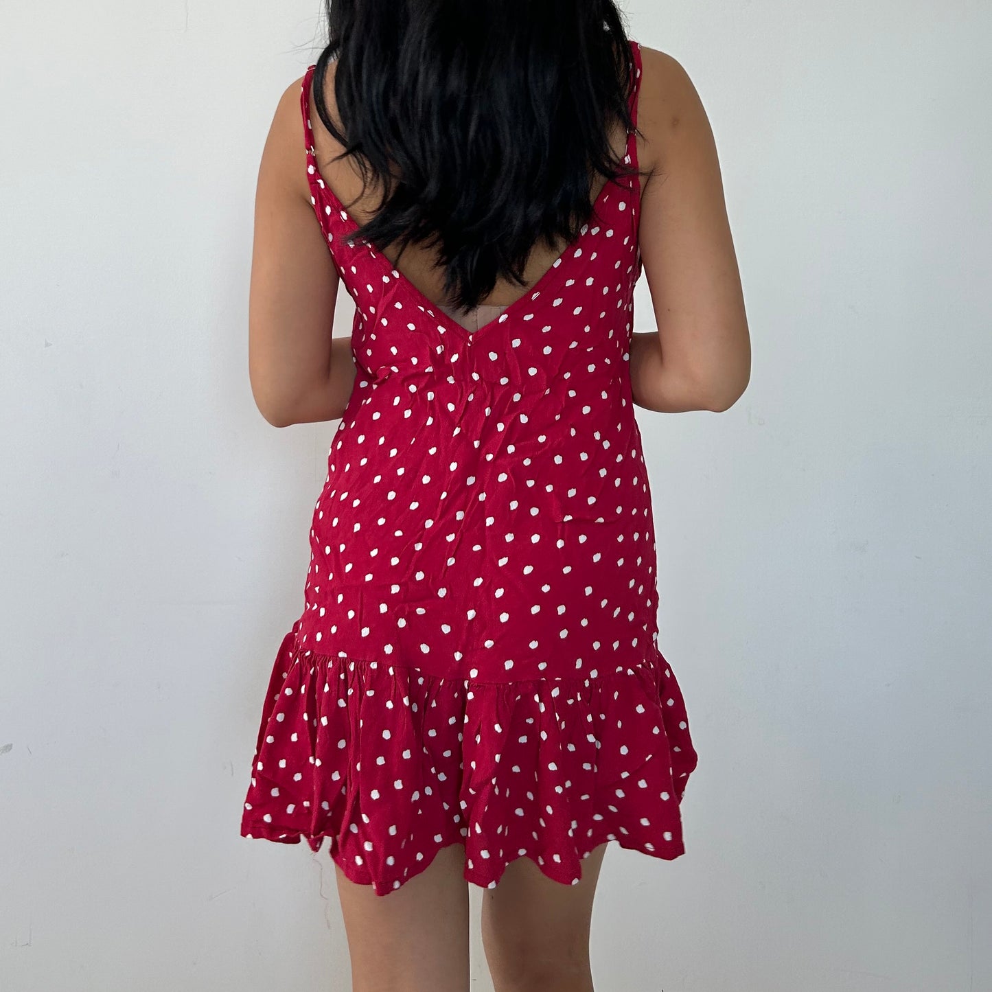 Bali Boat Shed Red Polka Dot Dress - Small