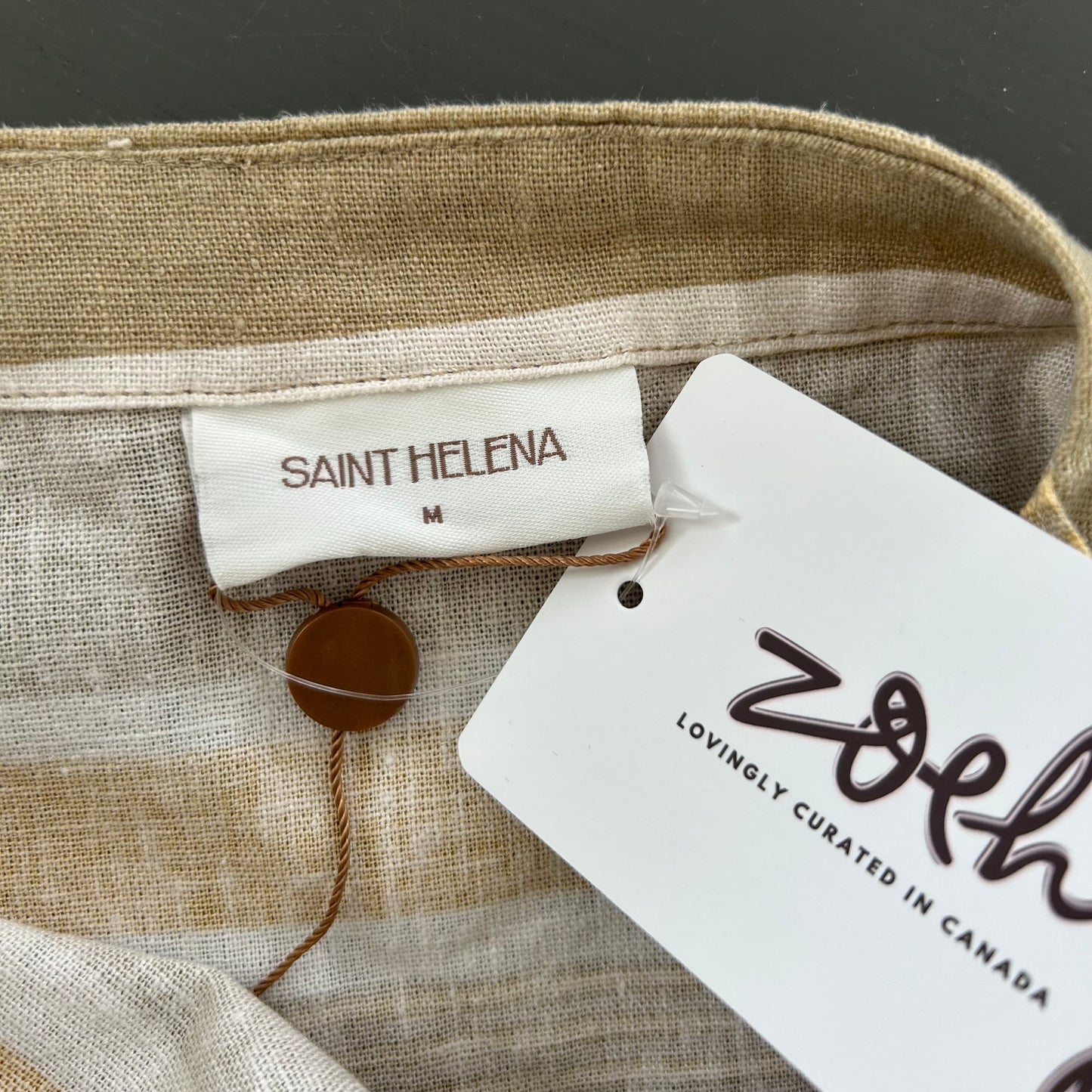 Saint Helena Striped Linen Tie-Strap Tank - Medium