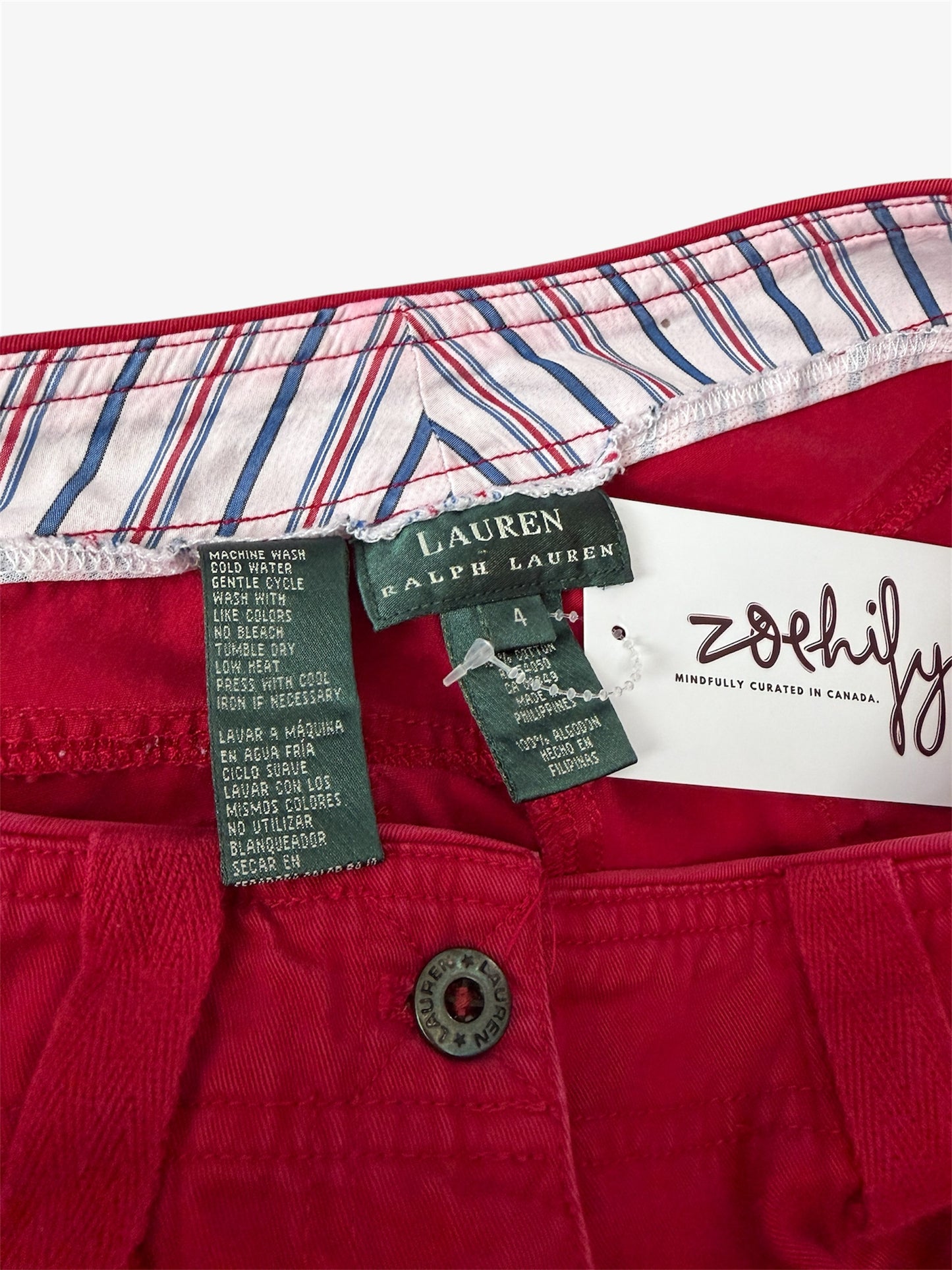 Lauren Ralph Lauren Red Cargo Pants - Medium