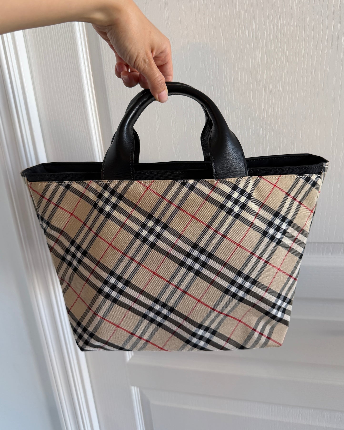 Burberry Blue Label Nova Check Top Handle Bag