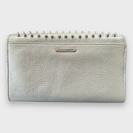 Rebecca Minkoff Silver Studded Envelope Long Wallet with Flap