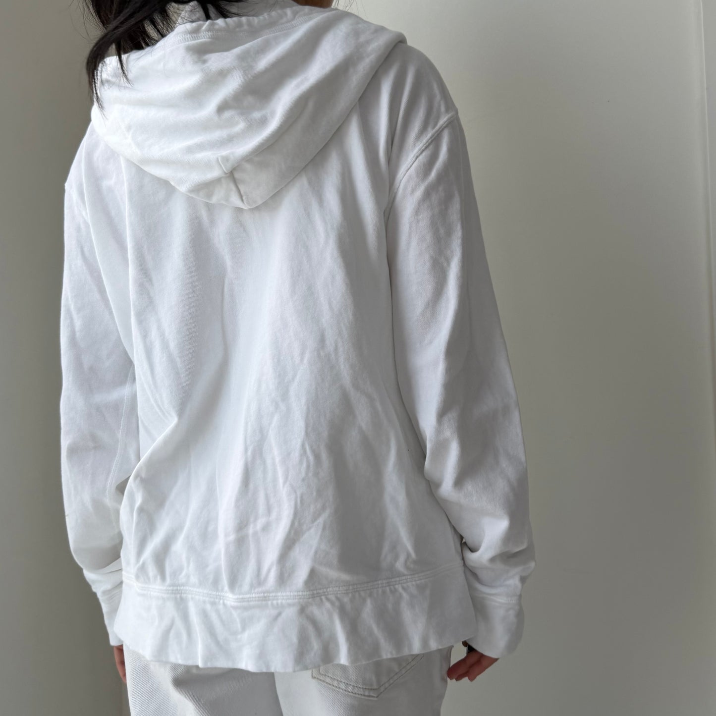 Polo Ralph Lauren White Full Zip Hoodie - Large