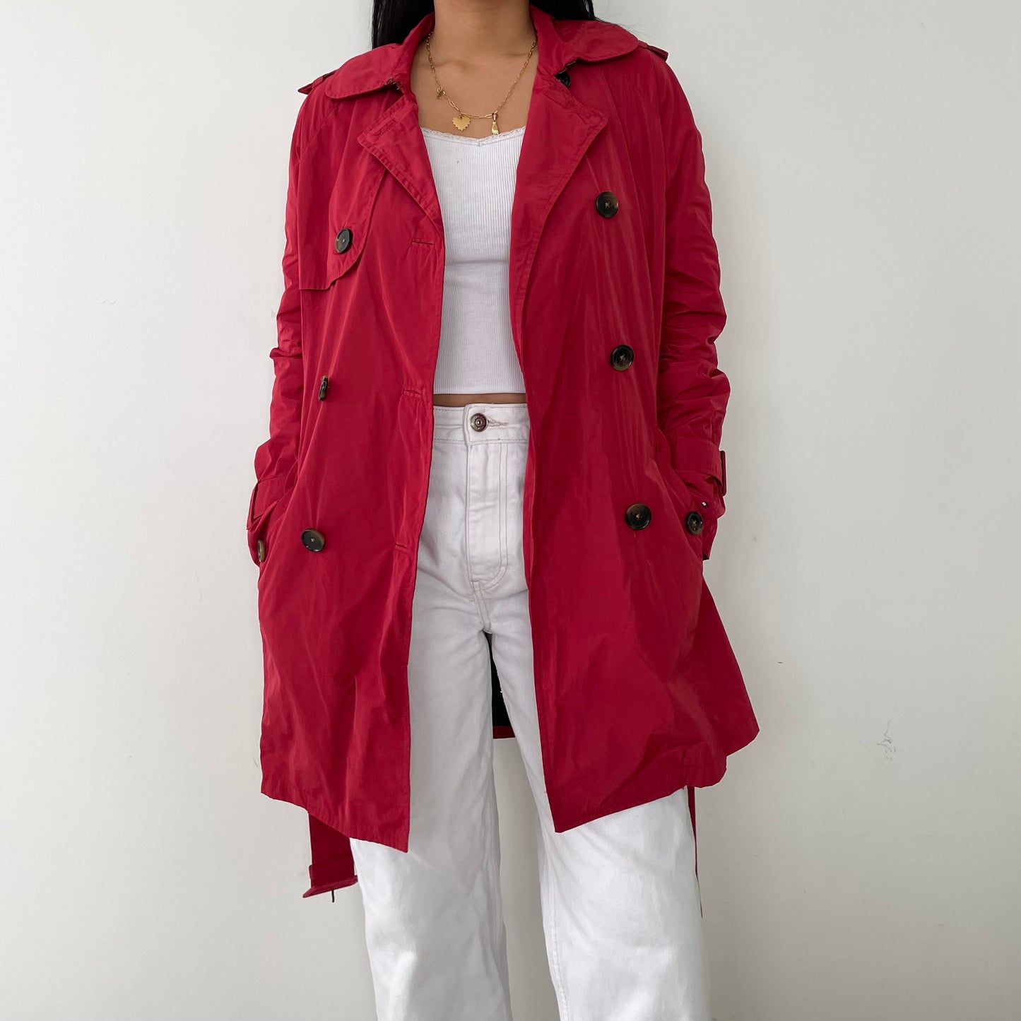 Tommy Hilfiger Red Trench - Medium