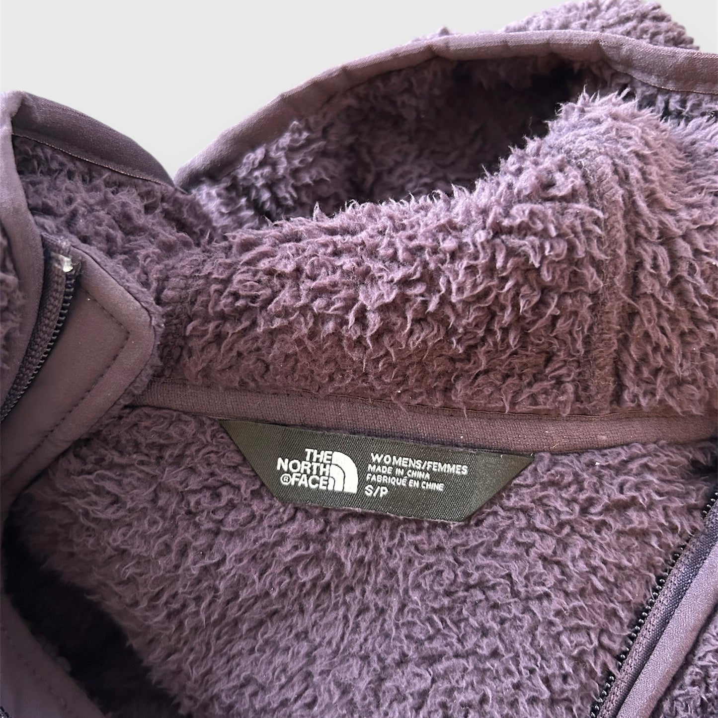 The North Face Purple Fleece Quarter Zip Hoodie - Small