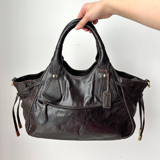 ECCO Brown Leather Carryall Bag