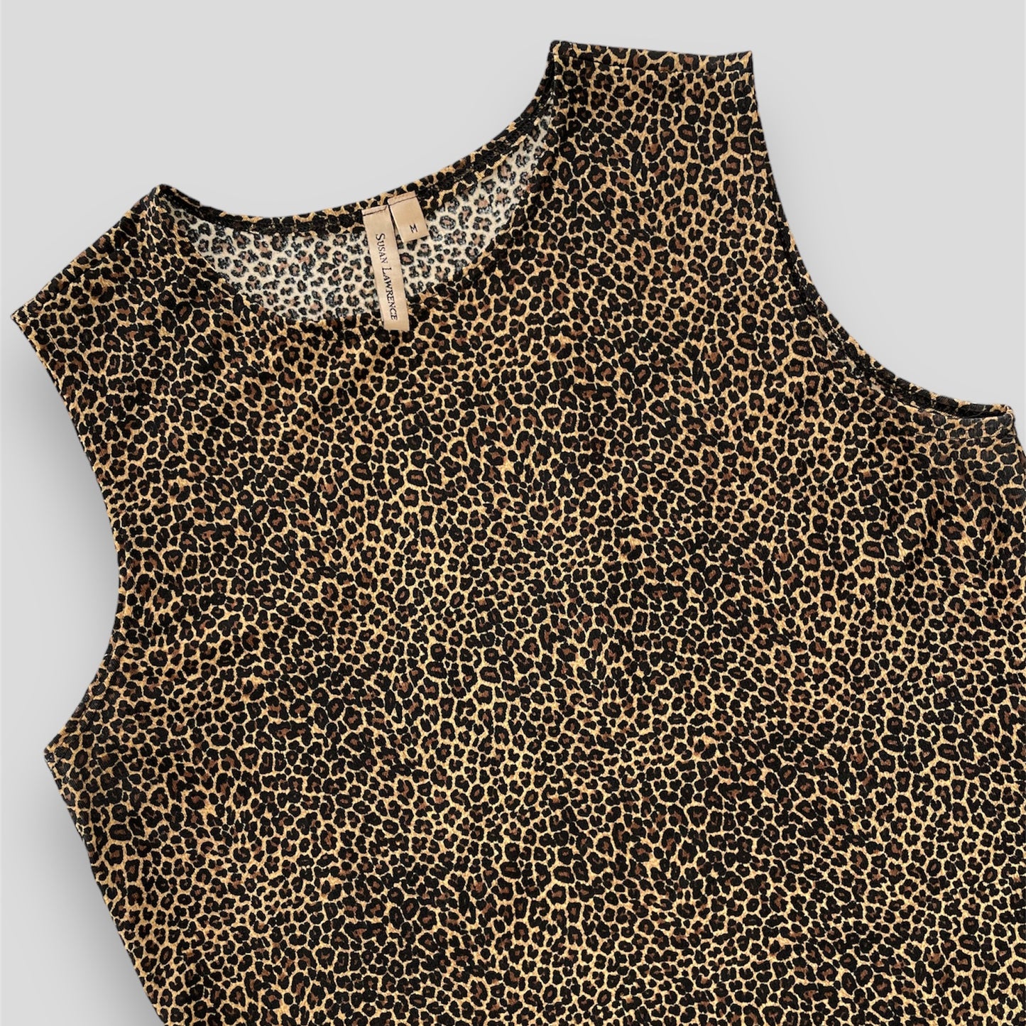 Vintage Made in USA Susan Lawrence Leopard Print Top - Medium