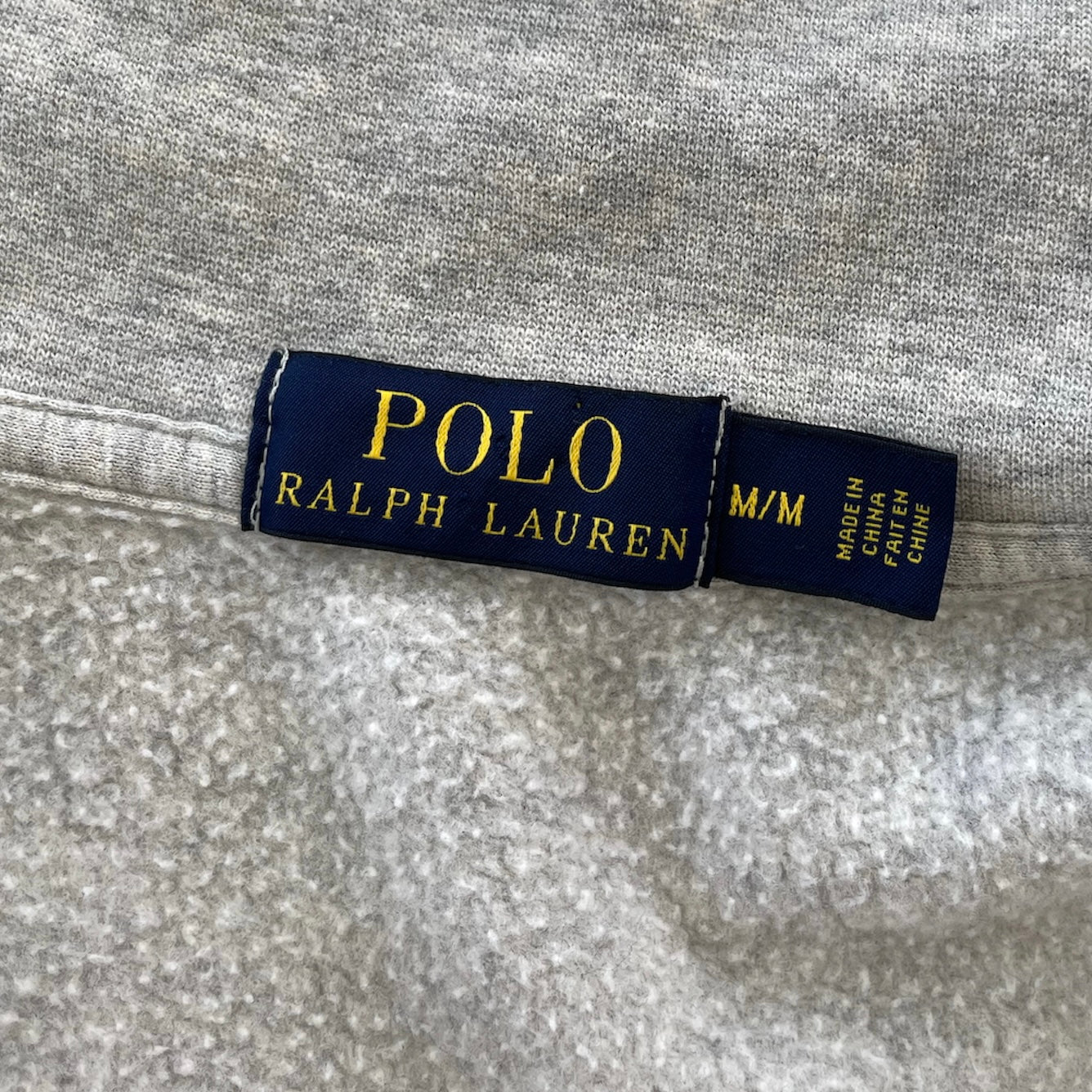 Polo Ralph Lauren Grey and Navy Track Jacket - Medium