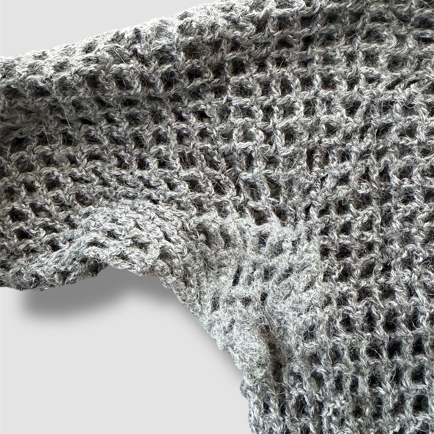 Knitbrary Baby Alpaca and Silk Open Knit Sweater - Medium