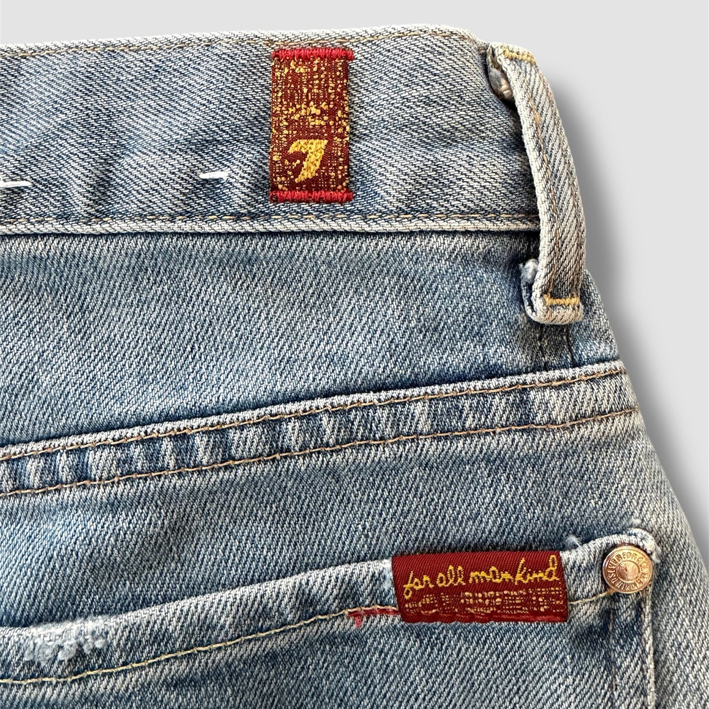 7 for All Mankind Made in USA Blue Straight Leg Jeans - W26