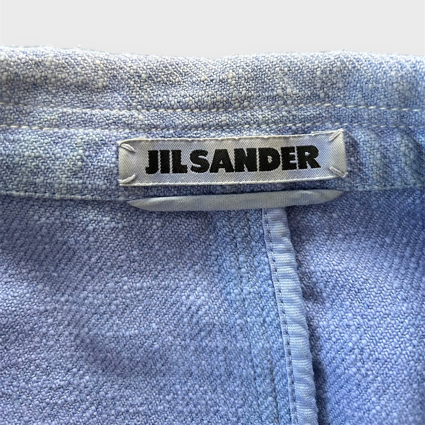 Vintage 1990s Jil Sander Blue Linen Blazer - Medium