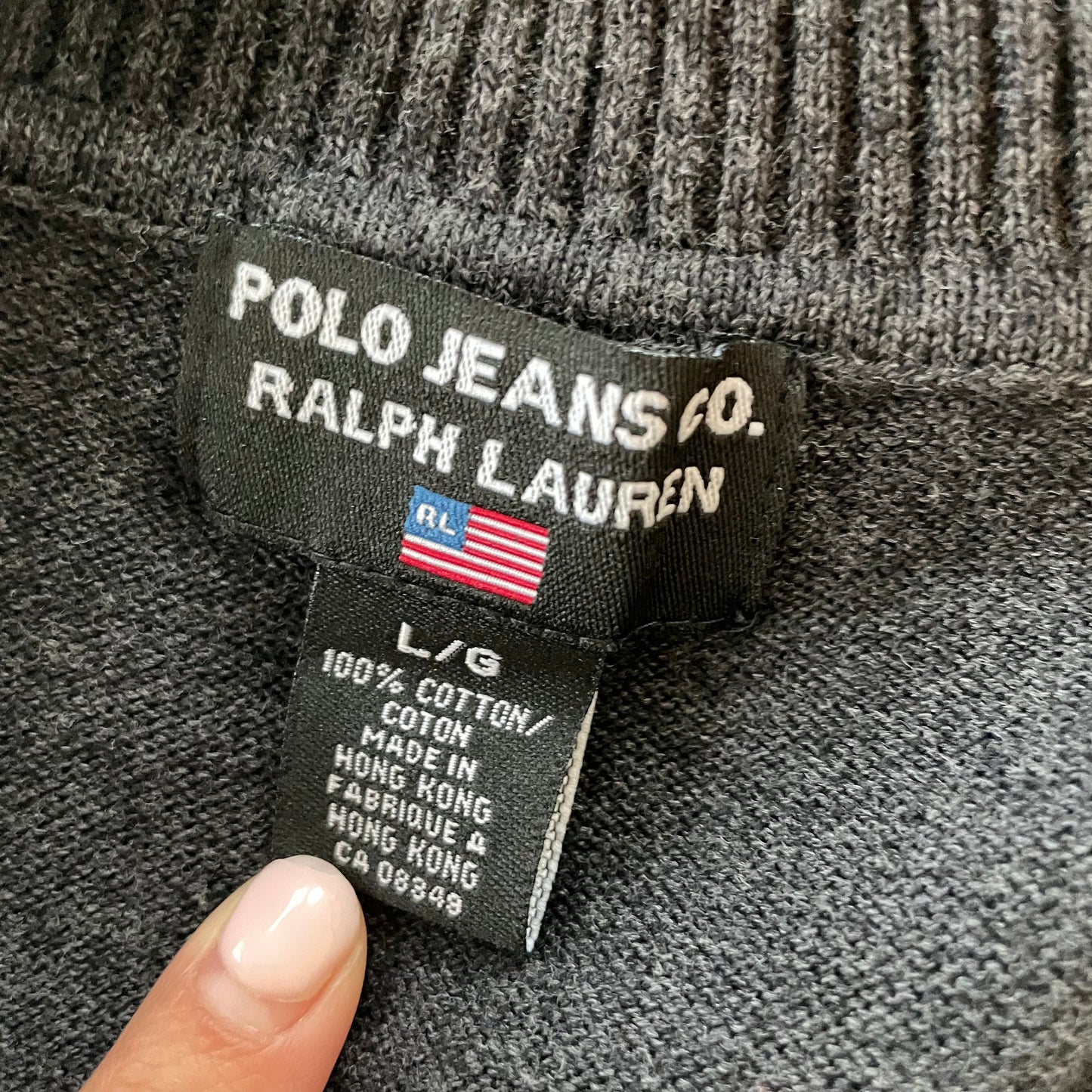 Polo Jeans Co. Ralph Lauren Grey Sleeveless Turtleneck - Large