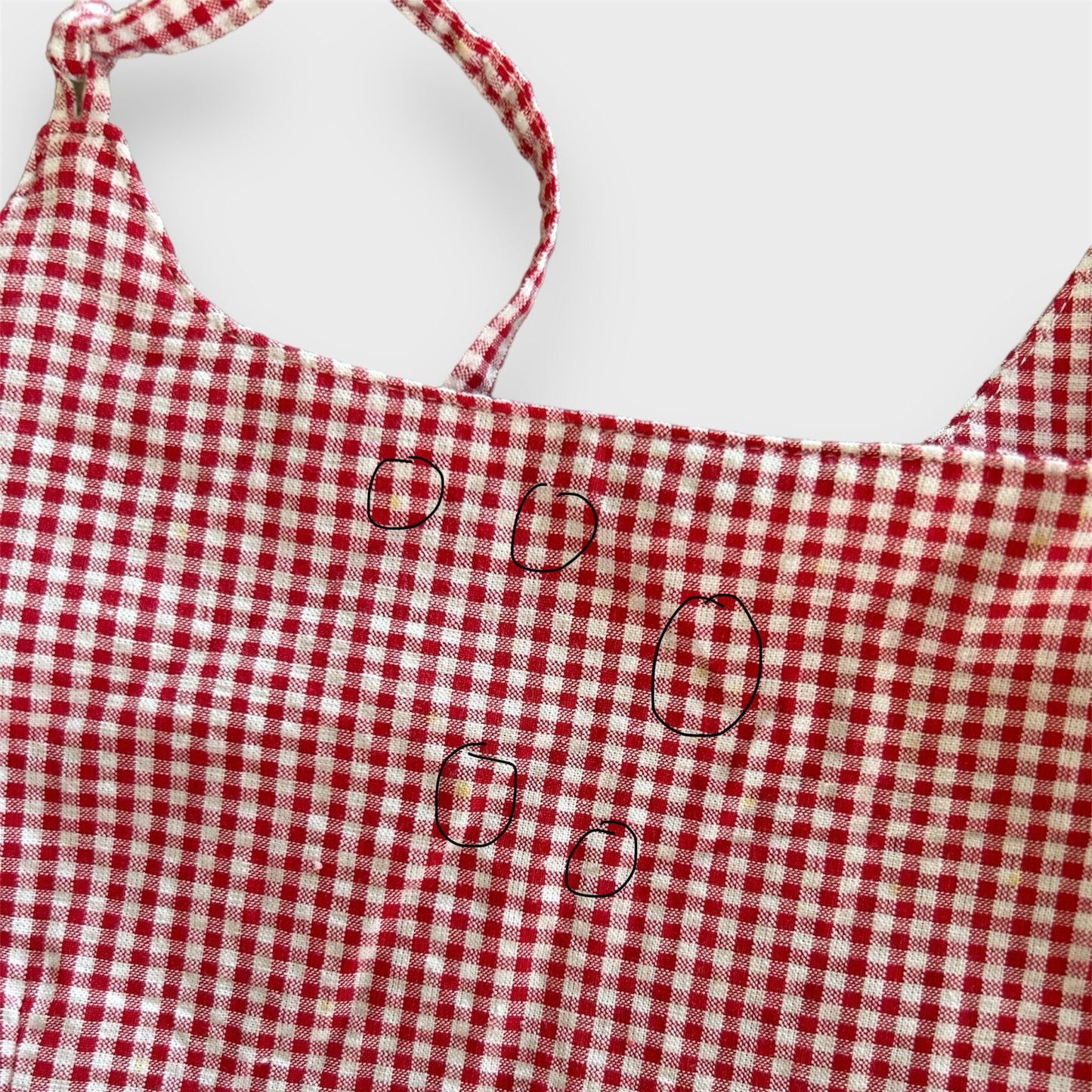 Red Gingham Dress - Medium