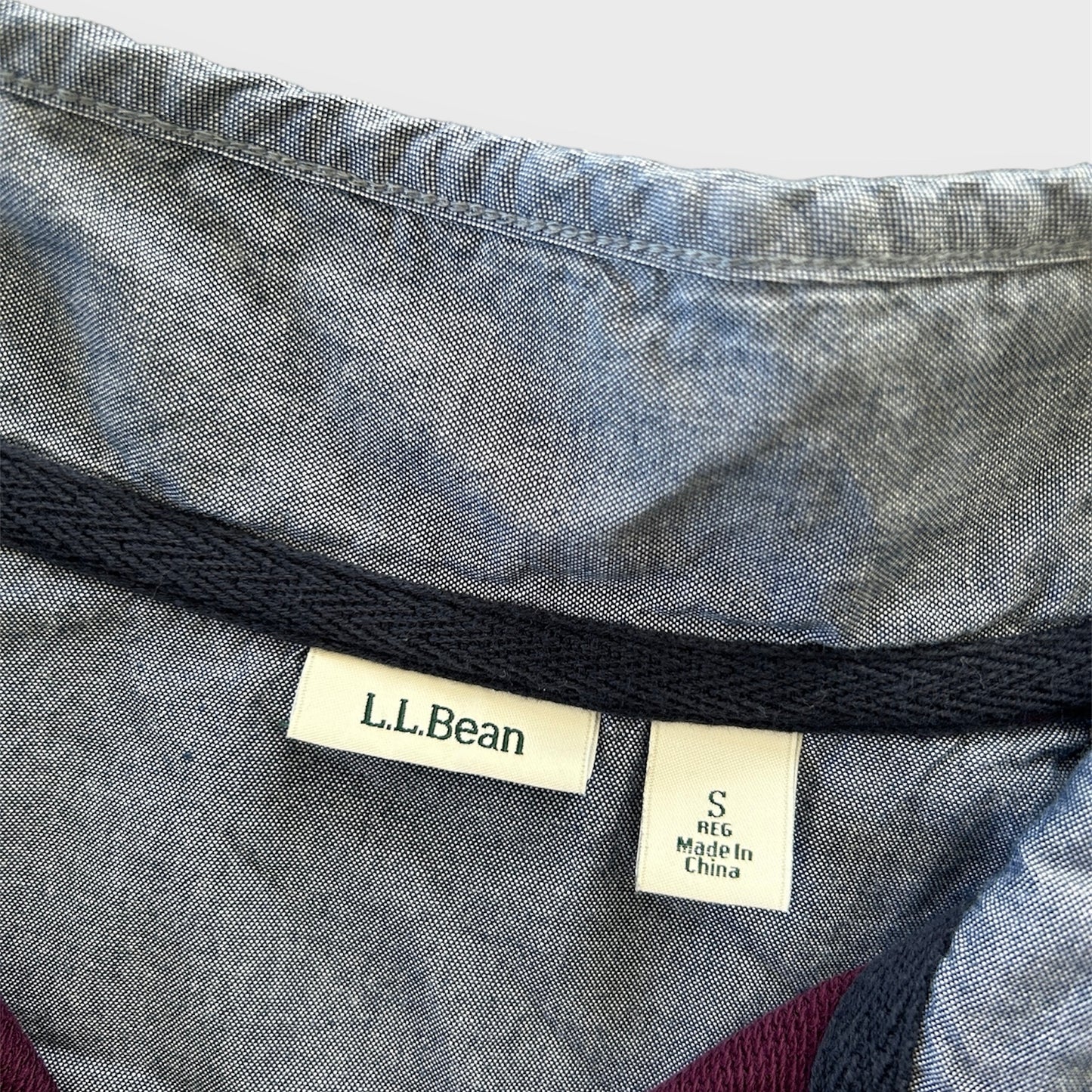 L.L. Bean Colour Block Half-Snap Pullover - Small