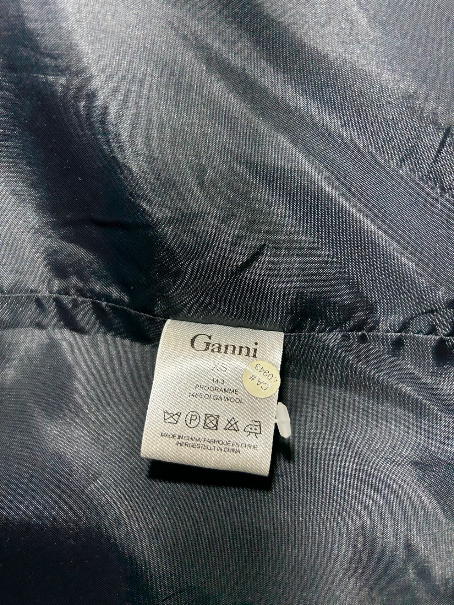 Ganni Red Leopard Print Wool Blend Coat - X-Small