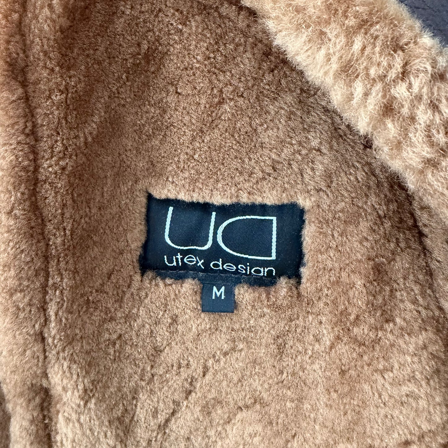 Early 2000s Utex Genuine Leather & Shearling Aviator Coat - Medium