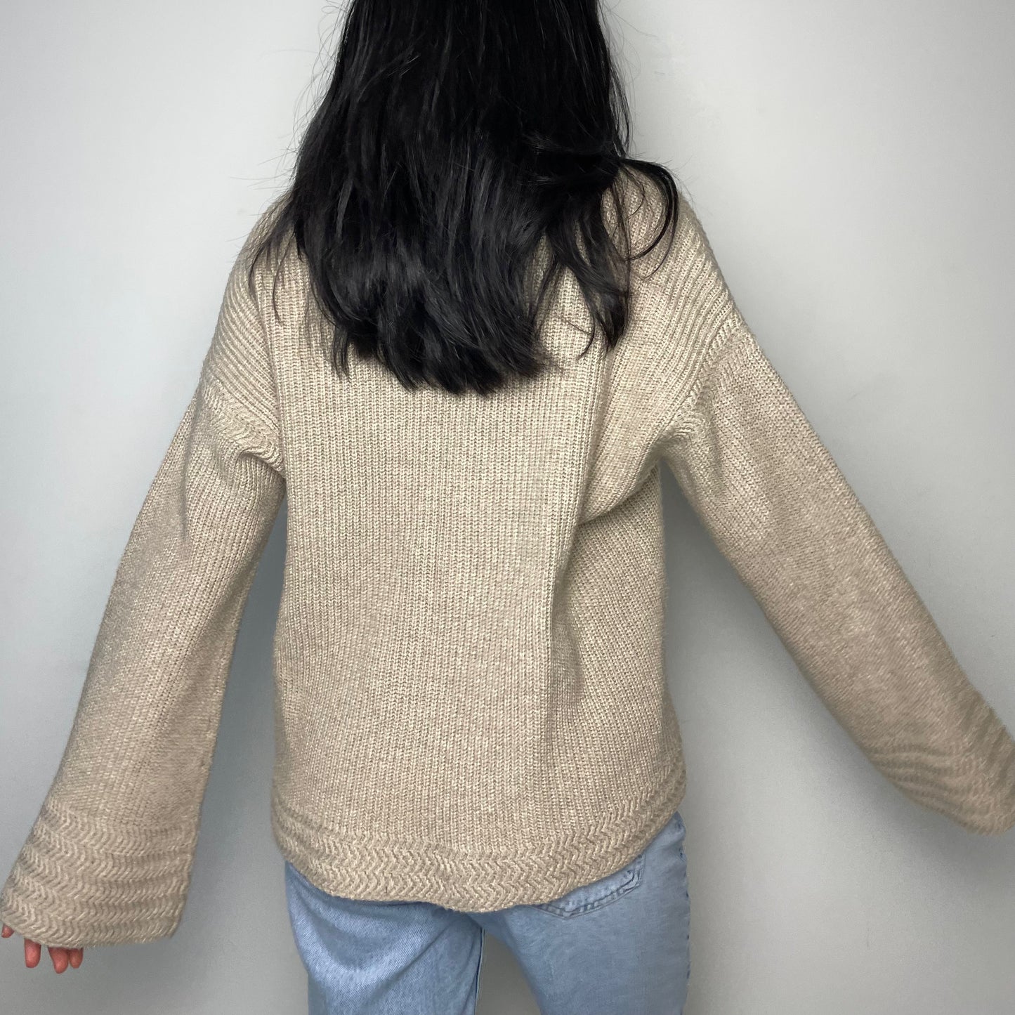 1.STATE Beige Knit Jumper - Small