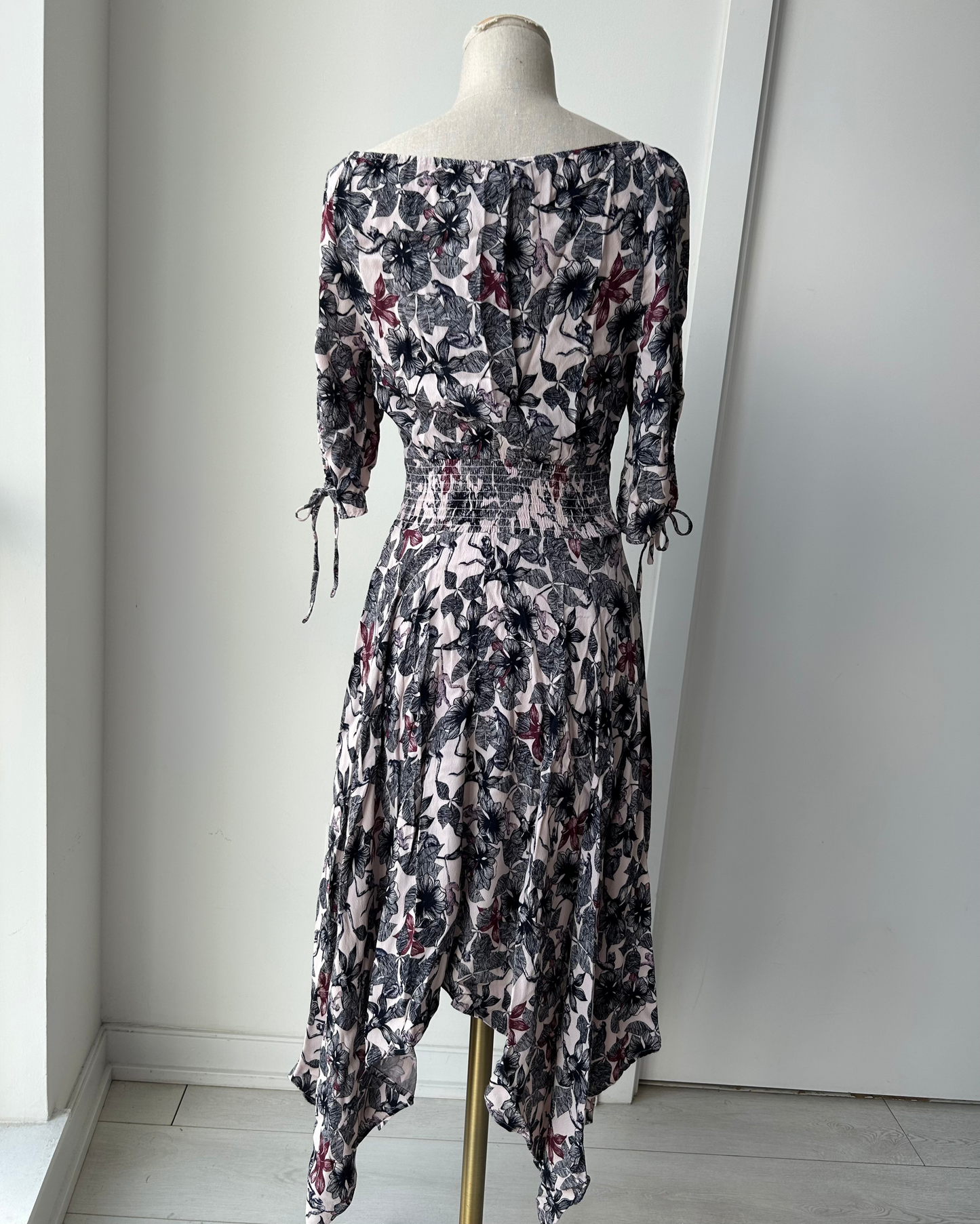 Maje Floral Print Handkerchief Dress - Small