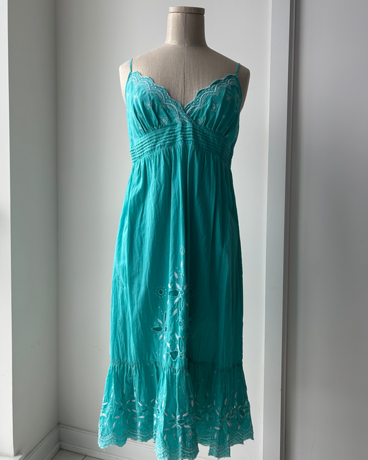 Turquoise Maxi Summer Dress - Medium
