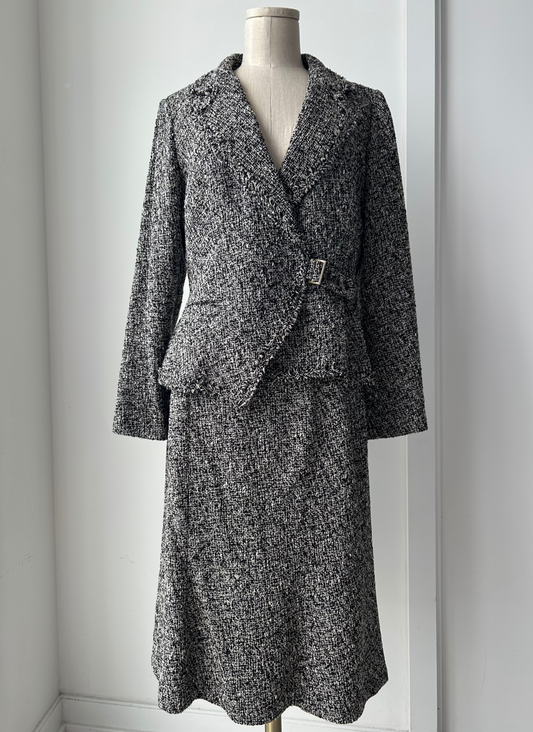 Gerard Darel Tweed Skirt Suit - Large