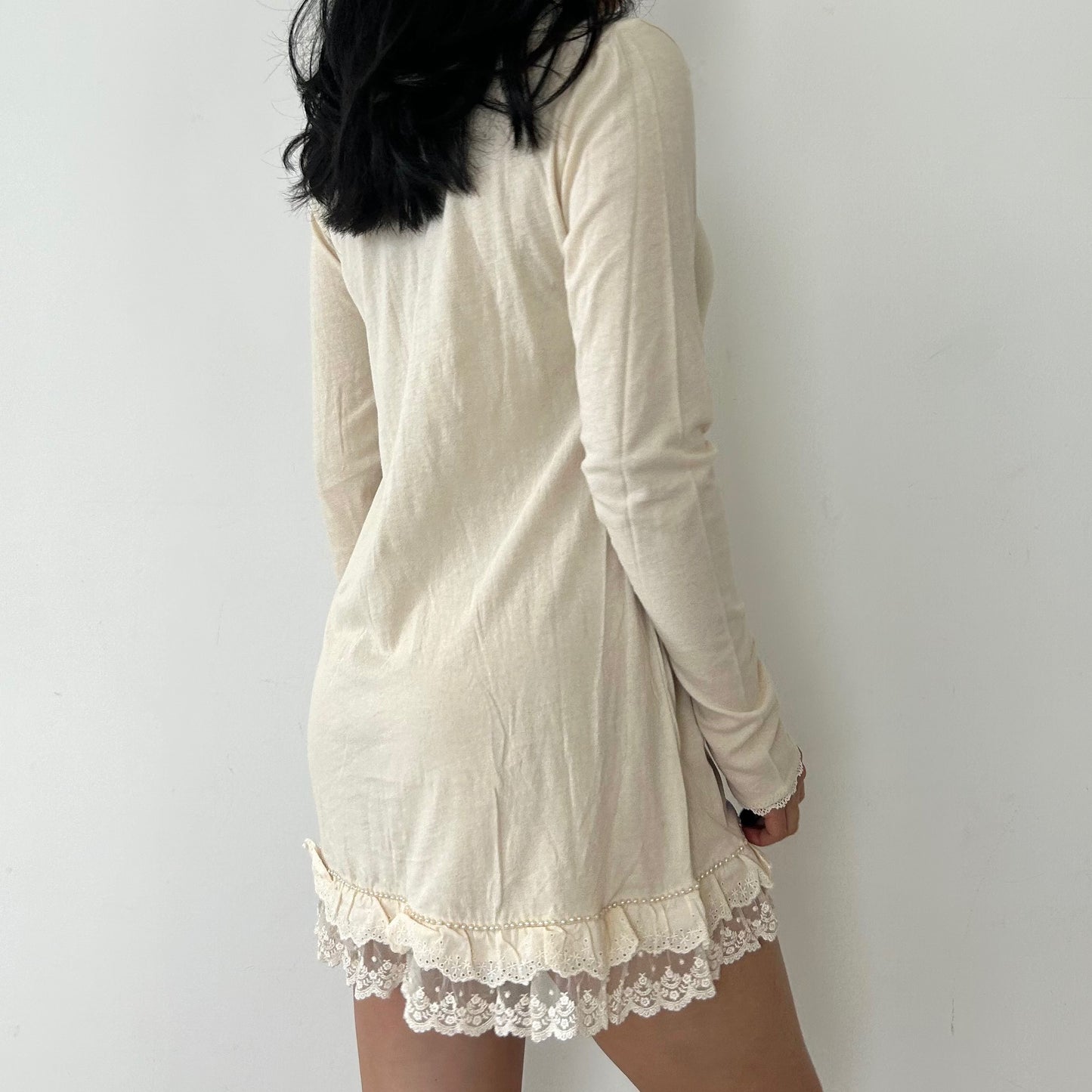 BNWT Franche Lippée White Long Sleeve Mock Neck Mini Dress - Medium