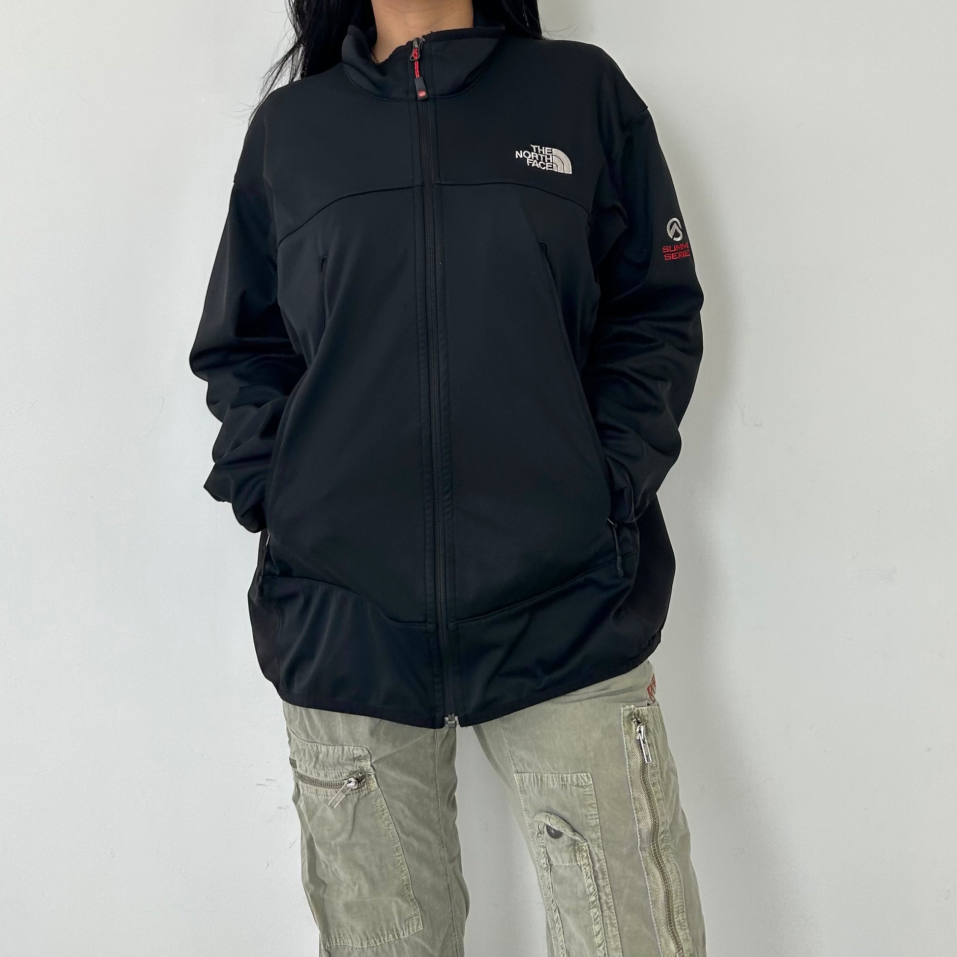 The North Face Black Zip Up Summit Series Windstopper Jacket