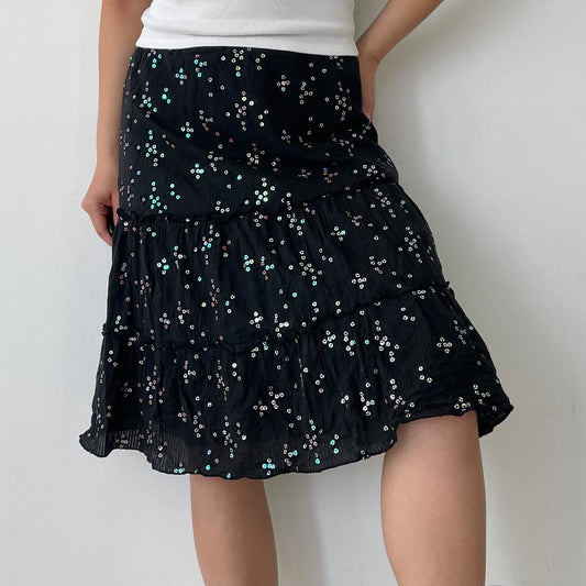 L.A. Conduct Girls Clothing Co Black Sequin Skirt - Small