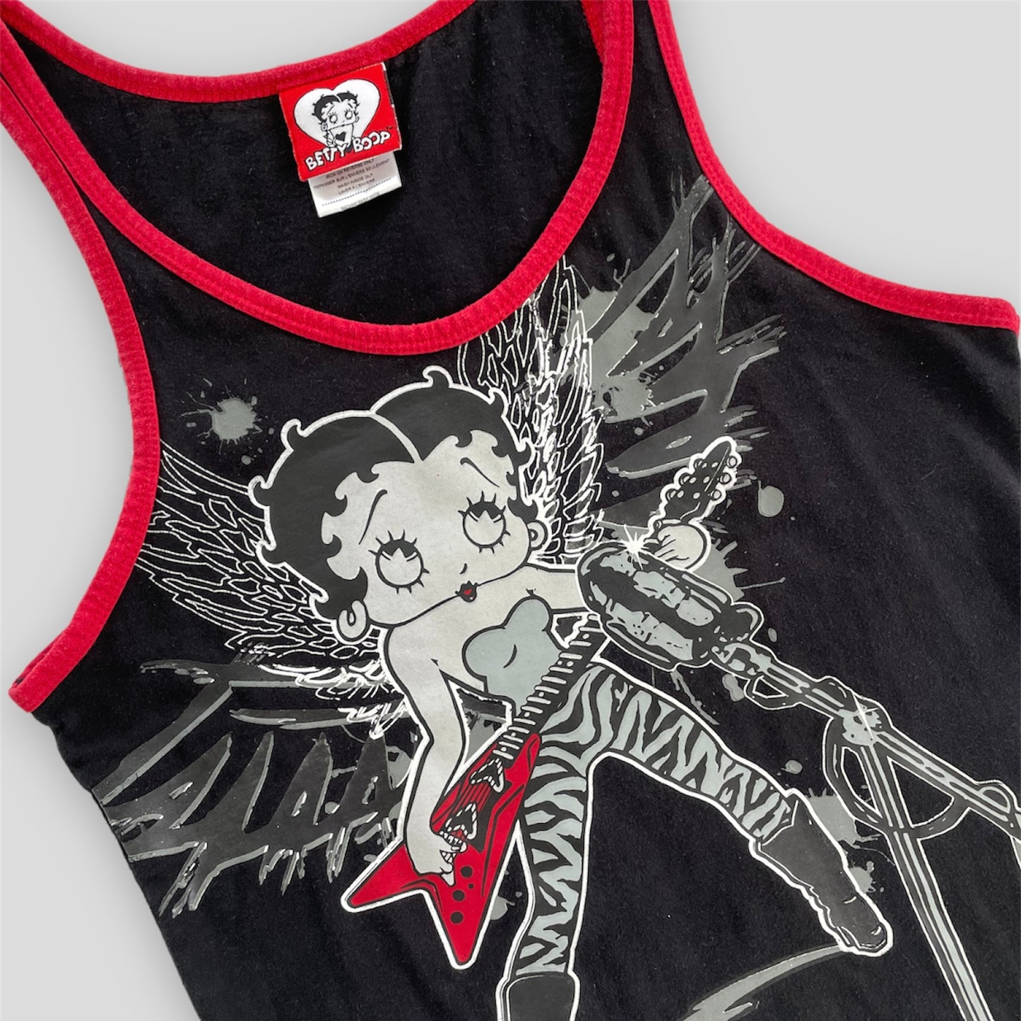 Betty Boop Black and Red Graphic Tank - Small