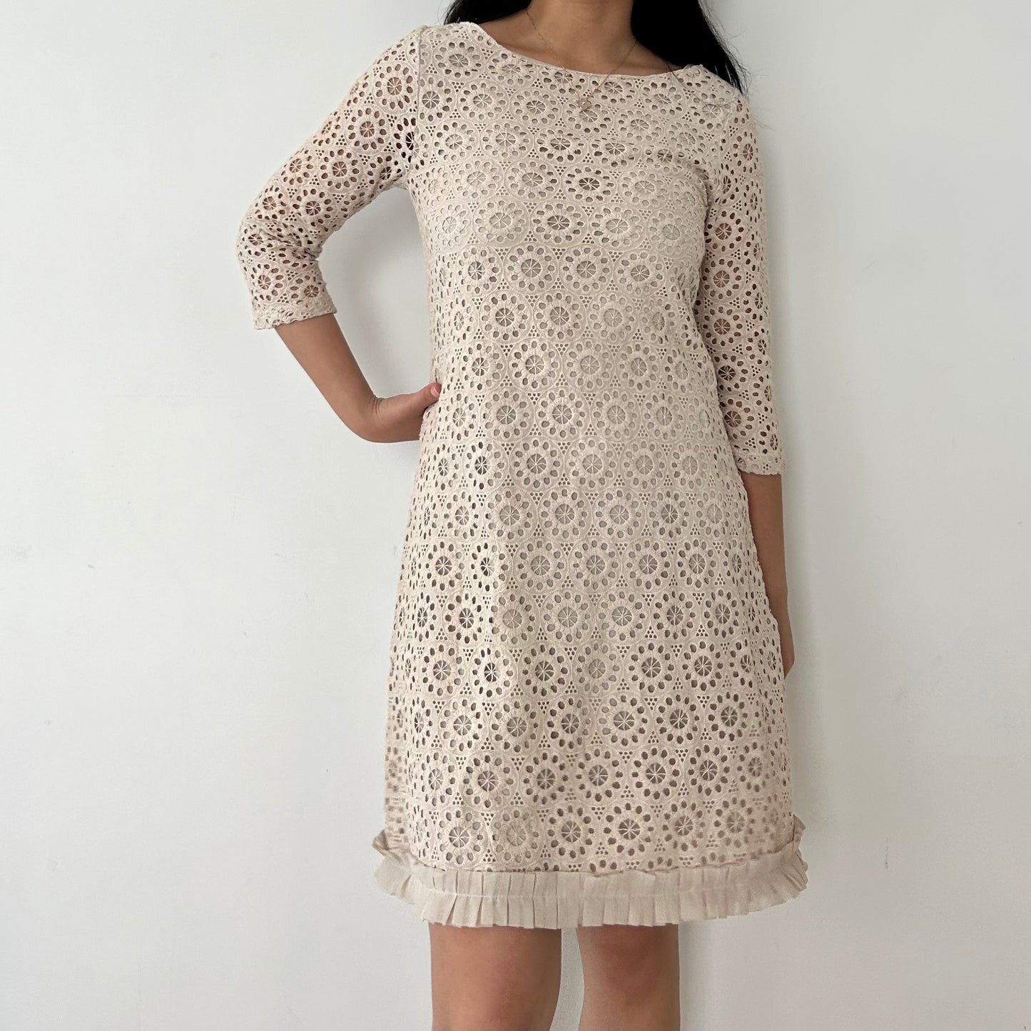 Old Label Zara Woman Limited Edition 3/4 Sleeve Lace Dress - X-Small