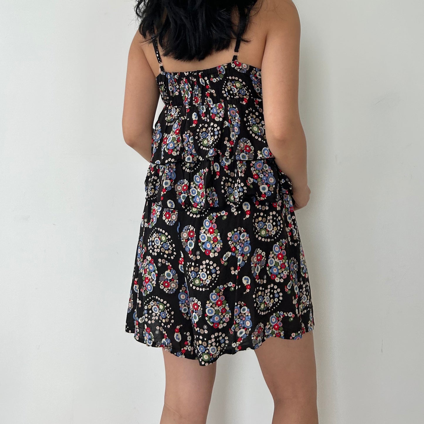 Japanese Designer As Know As Black Floral Romper - Small