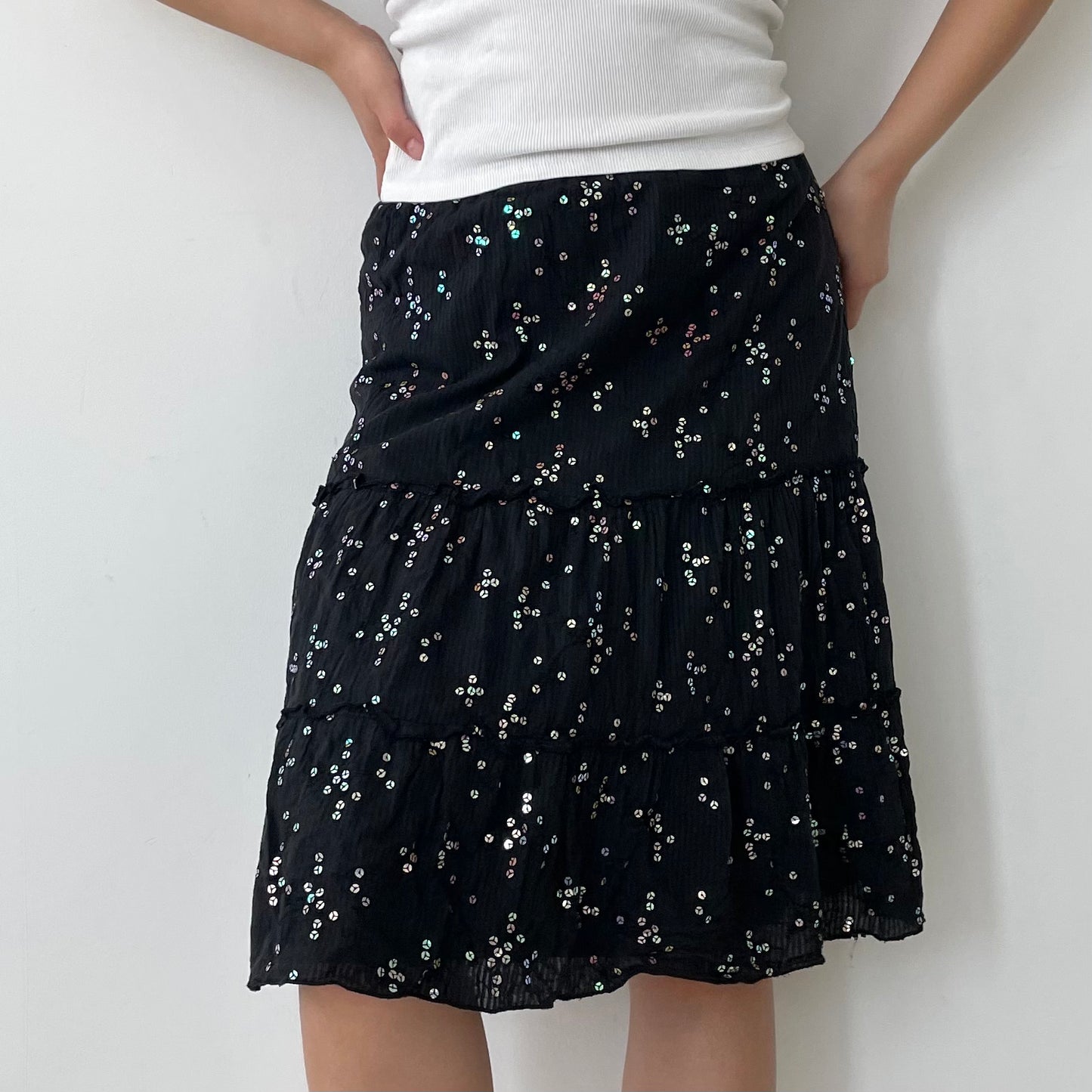 L.A. Conduct Girls Clothing Co Black Sequin Skirt - Small