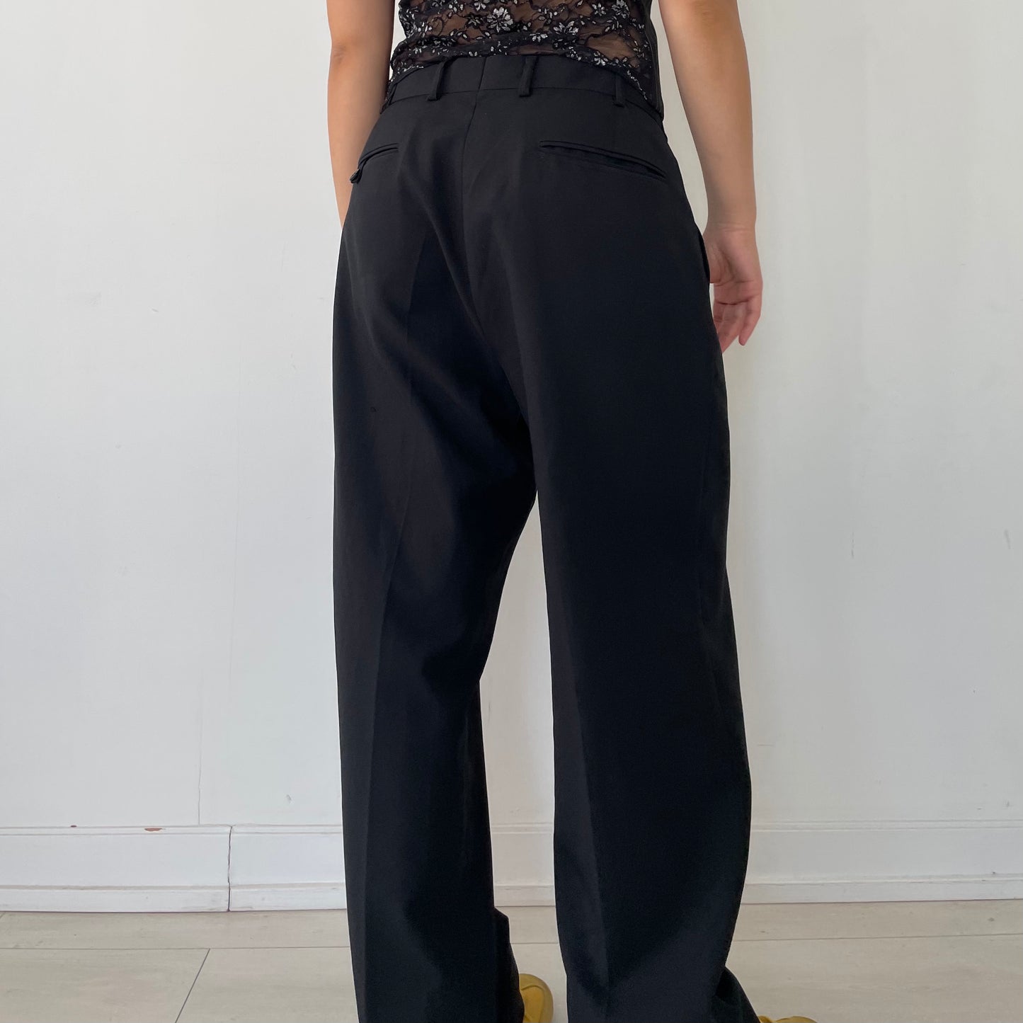 Piazza Firenze Collezione Black Tailored Dress Pants - W31/M-L