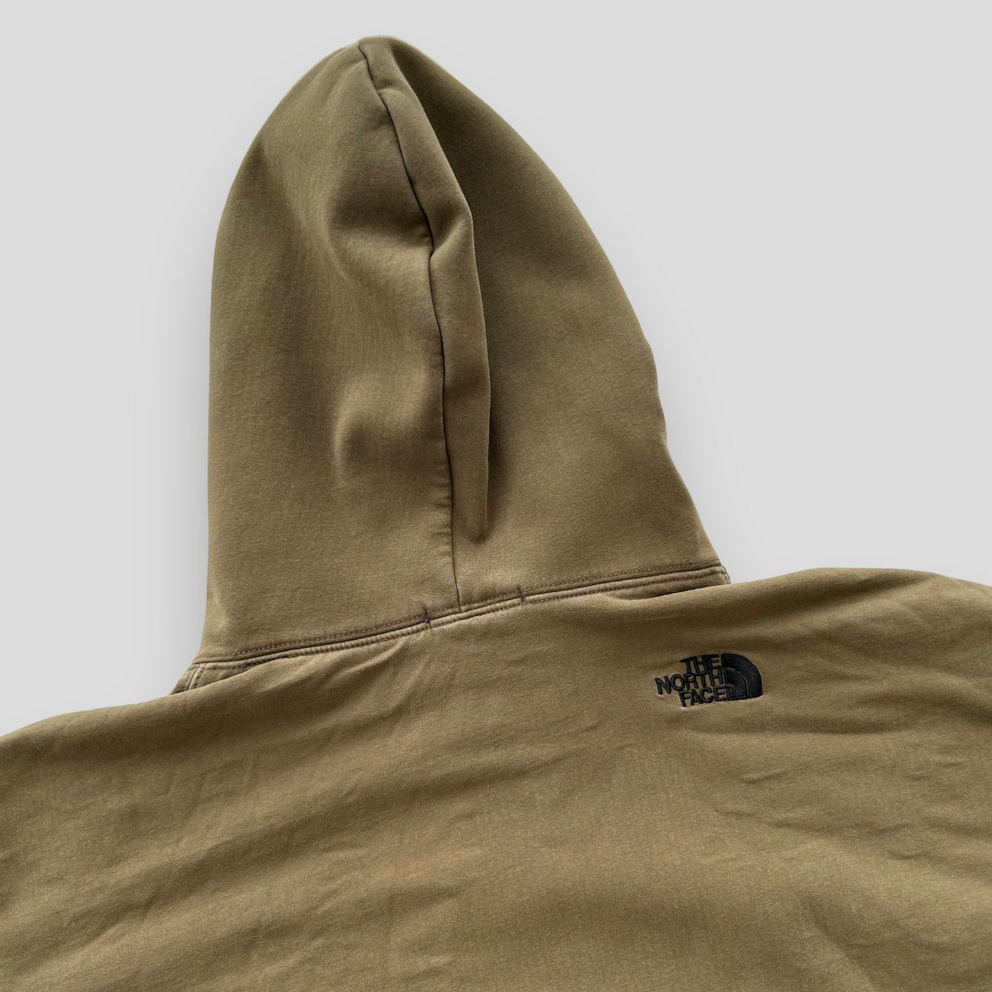 The North Face Purple Label Khaki Green Velour Lined Hoodie - Large