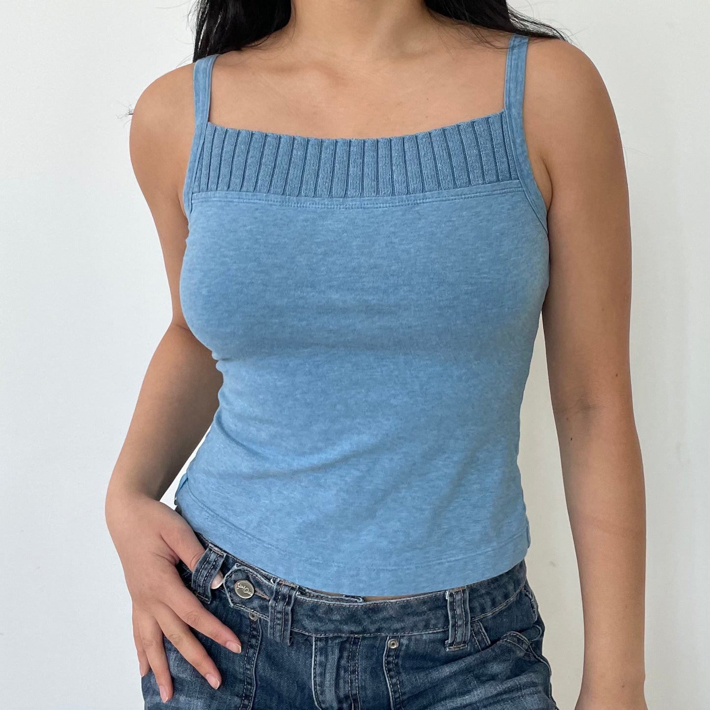 Mexx Blue Square Neck Cami Top - X-Small/Small