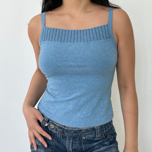 Mexx Blue Square Neck Cami Top - X-Small/Small